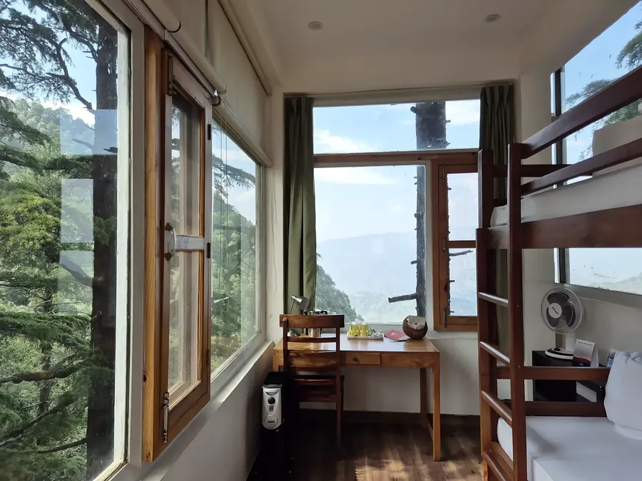 Bunk bed and sky windows, Panoramic Studio room, The Coverpage Boutique Stays, Mussoorie