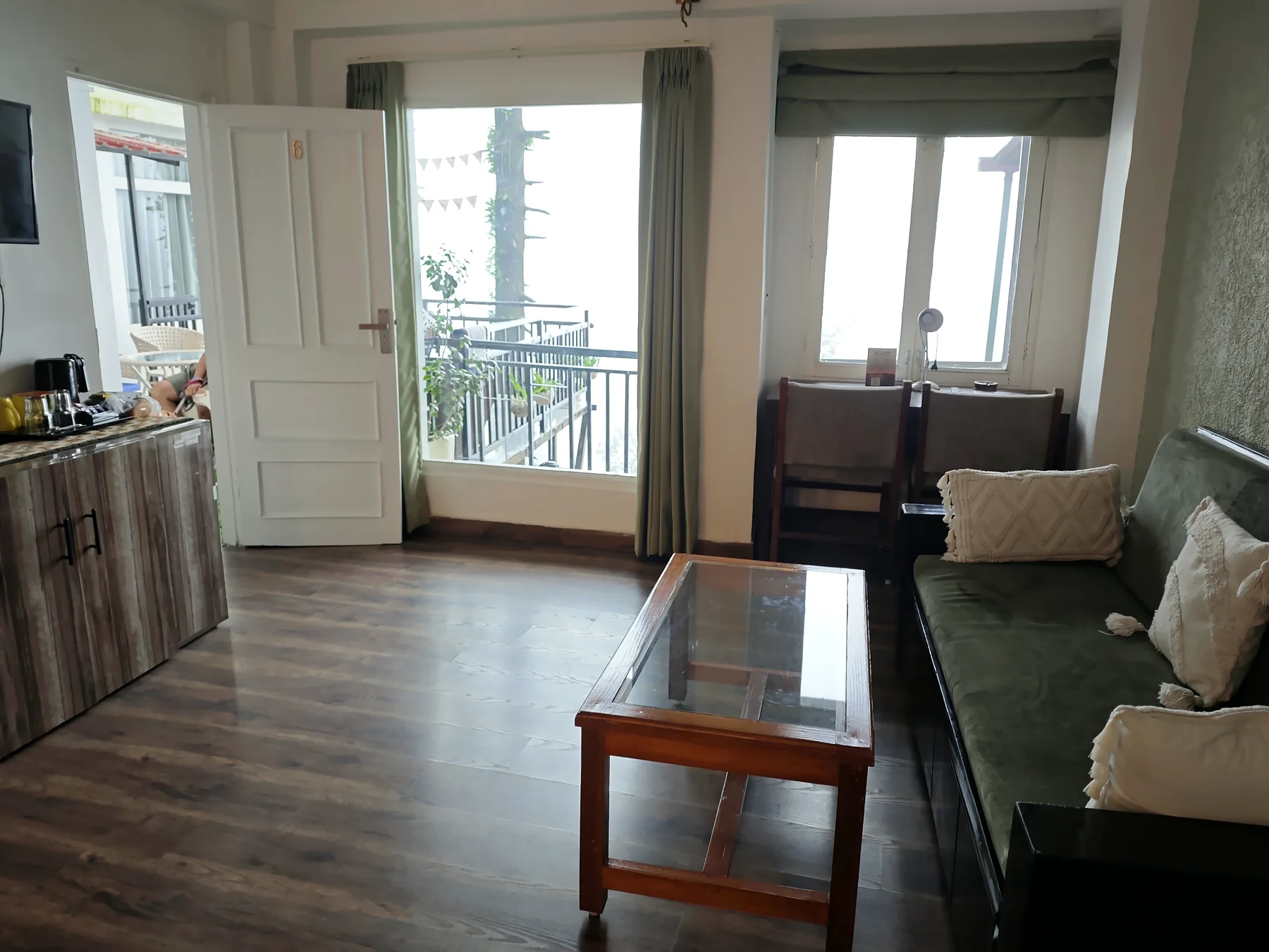 Living space, The Nest room, The Coverpage Boutique Stays, Mussoorie