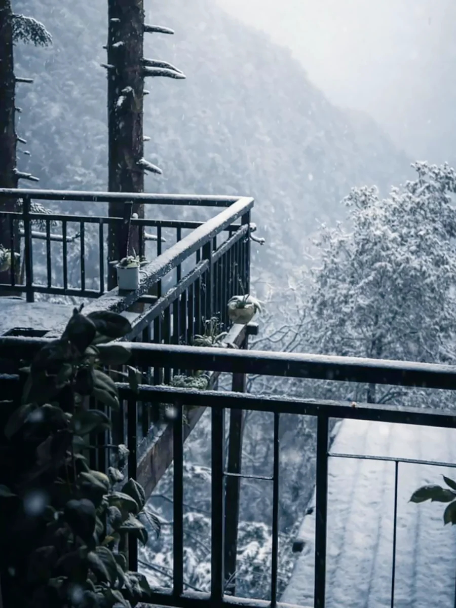 Snow in Mussoorie, The Coverpage Boutique Stays, Mussoorie